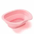 Pink Foldable Silicone Makeup Brush Cleaner Bowl and Beauty Sponge Washing Tool - Pink