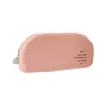 Silicone makeup storage bag portable travel cosmetic pouch with zipper pink dustproof design - Large Zipper Style / Pink