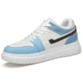 White blue casual sports sneakers for women men lightweight comfortable walking shoes everyday - 38 / Sky Blue