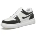 Casual platform sneakers for women men height increasing white black fashion board shoes sport - 38 / Dark Gray