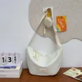 Modische lässige Schultertasche mit kleiner Münztasche, trendige Damen Umhängetasche. - Passend für 11 Zoll Tablet Mit Münztasche / Weiß