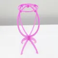 Support de perruque en plastique rose amovible affichage vue principale coiffure - Supports pour perruque