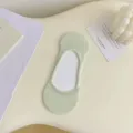 Calzini invisibili verde chiaro da donna estivi sottili traspiranti rete scollo basso fantasmini - Taglia unica / Verde