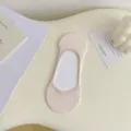 Fantasmini Beige Donna Estate Sottili Traspiranti Scollati Calze Invisibili Scarpe - Taglia unica / Rosa chiaro