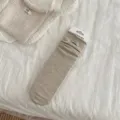 Calze impilate in maglia con bordo arrotolato stile giapponese colore unito misto lana - Taglia unica / Farina d'Avena