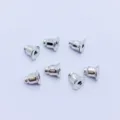 Silberne Metall Kugel Ohrring Rueckseite DIY Schmuck Zubehoer Ohrstecker Stopfen 100Stk - 5000 Stück/Packung / Weiß K/Silber