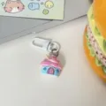 Cute cartoon ice cream house keychain, lovely bag charm and pendant for students and couples. - Ice Cream
