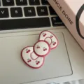Retro red cherry bow hair clip cute side duckbill clip sweet hair accessory detail view - Cherry