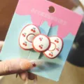 Cute cherry bow hair clip for sweet girls, stylish daily hair accessory for cute outfits. - Bowknot Cherry Style