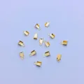 Embouts de cordon en métal plaqué or pinces ruban pour fabrication de bijoux collier DIY - Moyen 3.5x6.5mm / Or KC