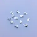 Embouts de cordon galvanisés lisses en fer pour bijoux collier bracelet DIY. - Moyen 3.5x6.5mm / K Blanc/Argent