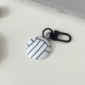Volleyball keychain metal clasp bag pendant cute sports accessory for women men teens gifts - Volleyball