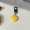Cute tennis ball keychain bag pendant stylish metal clasp sports accessory gift for sports fans - Yellow Tennis Ball