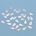 Pendentifs gouttes argent S925 estampe connecteurs de bijoux DIY pour bracelets - 4*8mm (1000 Pièces/Paquet) / K Blanc sans Nickel