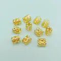 8x9mm anneaux de dreadlocks dorés en métal pour tresses et accessoires de coiffure DIY. - 8x9mm 1000 Pièces/Paquet / Or
