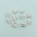 Anneaux de dreadlocks argentes manchettes de cheveux en metal tresses perles DIY 8x9mm - 8x9mm 1000 Pièces/Paquet / Argent
