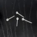 Boucles d'oreilles boule en plastique transparent clous de piercing variante bijoux - 3mm / Transparent