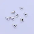 Versilberte Kugel Ohrring Ruckseiten Metall Ohrstopfen fur DIY Schmuck Zubehor Teile - 5000 Stück/Packung / Silber