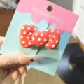 Red polka dot bow hair clip variant, sweet cute fringe side hairpin accessory for daily wear. - Bowknot Polka Dot Style