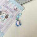 Cute blue penguin keychain, cartoon animal bag charm pendant for students and couples. - Penguin