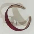 High-end satin headband for women, simple anti-slip wide fabric hair hoop accessory. - Burgundy