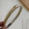 Vintage κορδένα μαλλιών με jacquard σχέδιο για γυναίκες, κομψό υφασμάτινο αξεσουάρ. - Κακί