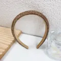 Chic rhinestone hair hoop for women sparkling crystal headband fashion hair accessories - Brown
