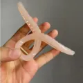 Oversized acrylic hair claw clip in jelly pink, chic and stylish for daily casual hairstyles. - L / Jelly Pink