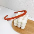 Mat oranje getande haarband, antislip gevlochten haarhoofdband voor dagelijks gebruik - Rood