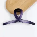 Korean jelly purple gradient extra large acrylic hair claw clip for elegant styling - L / Matte Gradient Gray
