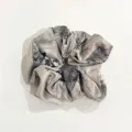 Vintage Chinese ink style large hair scrunchie for women, elegant retro hair accessory. - Ink Hair Scrunchie 3 (Without Ribbon)