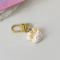 Portachiavi con zampa di gatto carina, ciondolo borsa cartone animato, charm artiglio gattino per ragazze. - Giallo