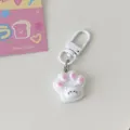 Portachiavi con zampetta di gatto kawaii artiglio simpatico ciondolo per borsa carino - Bianco