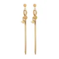 Gold long dangle earrings for women, stylish stainless steel tassel butterfly design jewelry. - Butterfly Style Long Tassel (E1298-GO)