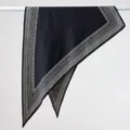 Minimalist μεταξωτό τριγωνικό μαντήλι μαύρο για γυναικεία μόδα και διακοσμητική ζώνη. - Μοτίβο 13