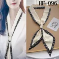 Smalle lange zijden sjaal voor dames elegante halsdoek haarband lint voor overhemd pak - HF-096