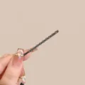 Horquilla coreana de diamantes de imitación pinza lateral elegante accesorio para el cabello - Cuenta redonda strass