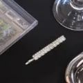 Pinza para el pelo con pedrería brillante para mujer, elegante pasador de cristal chic. - Plateado Estrás Mixto de Doble Fila / Plateado