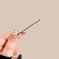 Horquilla brillante con diamantes de imitación, elegante pinza de cristal para el cabello. - Pinza Curva Fila Única de Strass