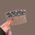 Peigne à Cheveux Strass Perle Or Rose Accessoire Coiffure Outil de Coiffage Variante - Perle Noire