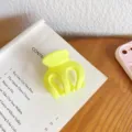 Grande molletta per capelli gialla opaca, elegante pinza per acconciature e chignon. - Giallo Fluorescente