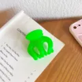 Grande Molletta per Capelli Verde Opaco Artiglio di Squalo per Donne Ragazze Accessori - Verde Fluorescente