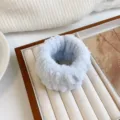 Plush Face Washing Wristbands Light Blue Absorbent Sweat Bands Spa Wrist Cuffs for Daily Wash - Blue