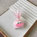 Graziosa molletta per capelli in peluche, fermaglio rosa eccentrico, accessorio dolce per ragazze. - Rosa