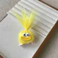 Carina molletta per capelli bambola peluche giallo divertente accessorio capelli donna. - Giallo
