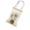 Cute Koala Fabric Tissue Pouch Hanging Snack Bag Car Living Room Napkin Holder Cover - Koala Hanging Strap Style (Brown Pompom)