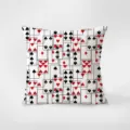 Cojín decorativo con patrón de naipes, cojín cuadrado para sofá y decoración de coche. - Estampado de Doble Cara 35x35cm (Fundas Sin Relleno) / Patrón pkpBz21