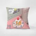 Cute cartoon strawberry pancake pillow cover soft cushion case for sofa home decoration - Food Party-6