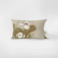Decorative botanical print lumbar pillow, soft flannel rectangular throw pillow for sofa. - Double-Sided Pattern 30x50cm (Cover Without Core) / Nancheng Floral 1