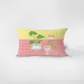 Nordic cartoon cat healing colorful rectangular throw pillow for living room sofa velour cushion - Double Sided Print 40X60cm (Without Core) / Dopamine Healing Cat 2